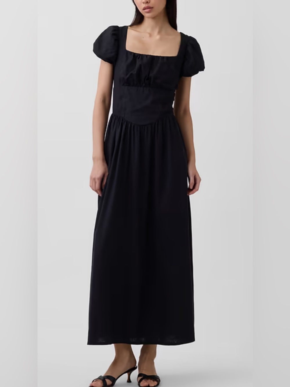 GAP | Linen-Blend | Drop-Waist Maxi Dress